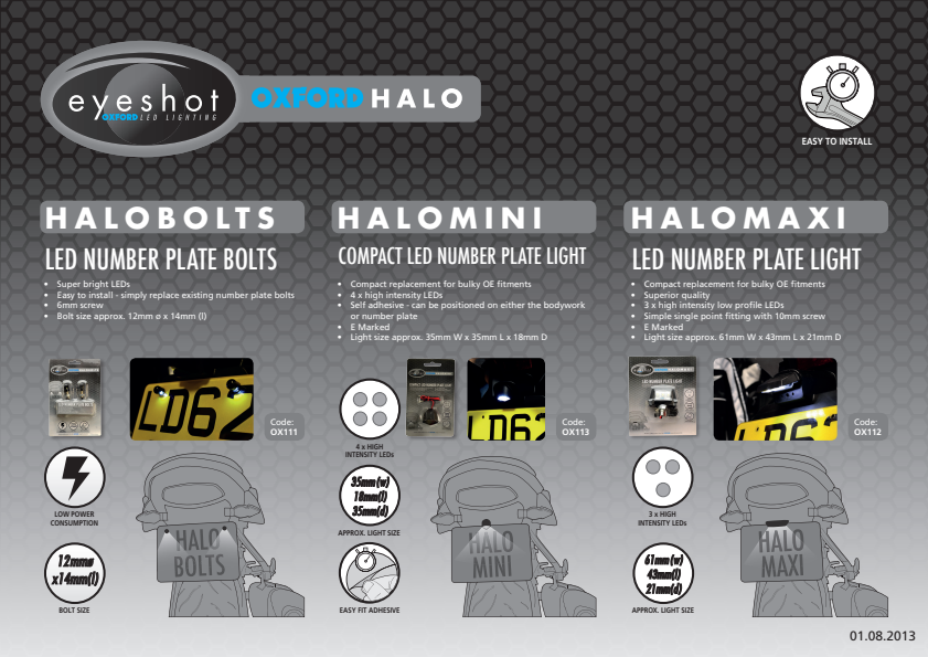 

OX111 112 113Halo lights presenter

